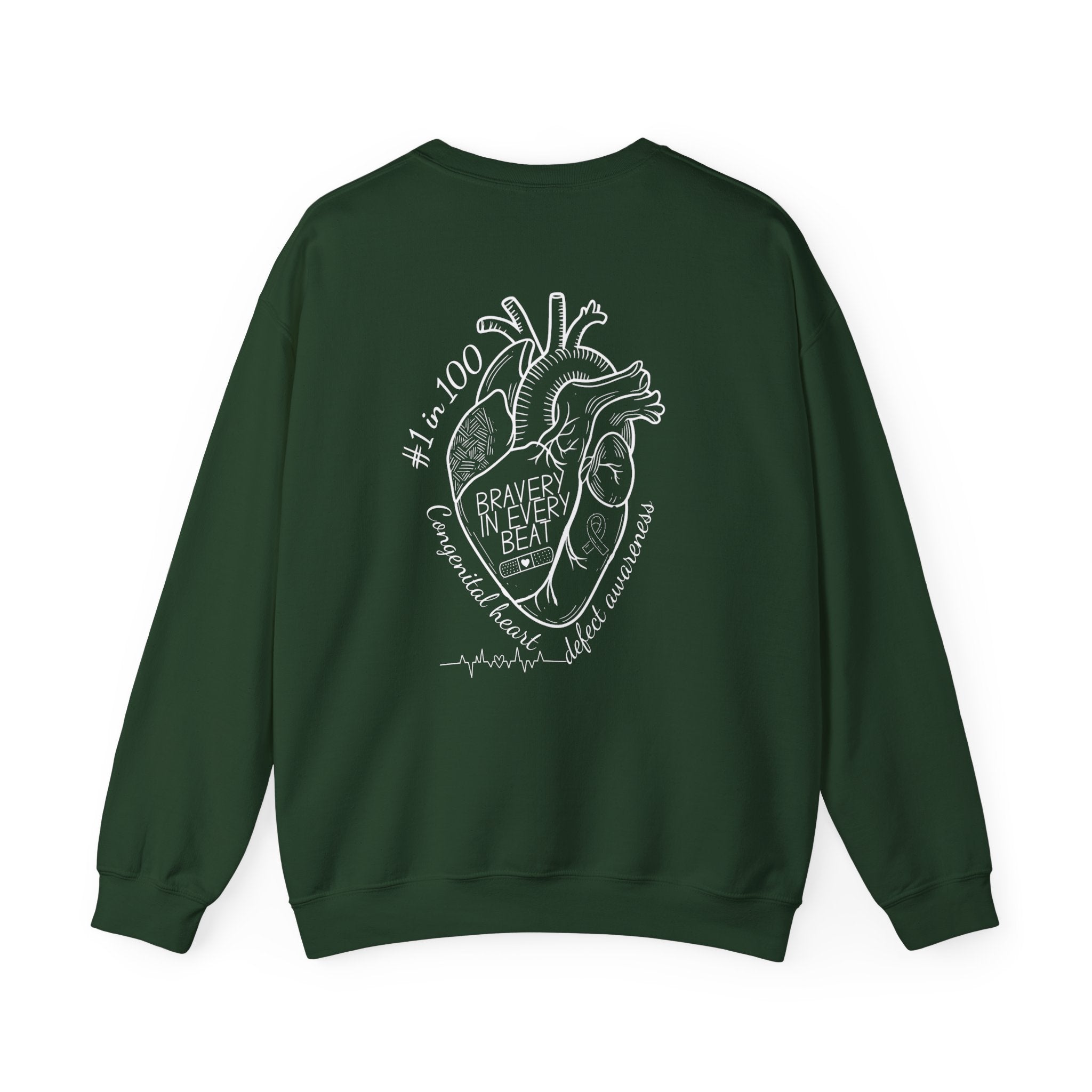 Bravery in Every Beat CHD CREWNECK
