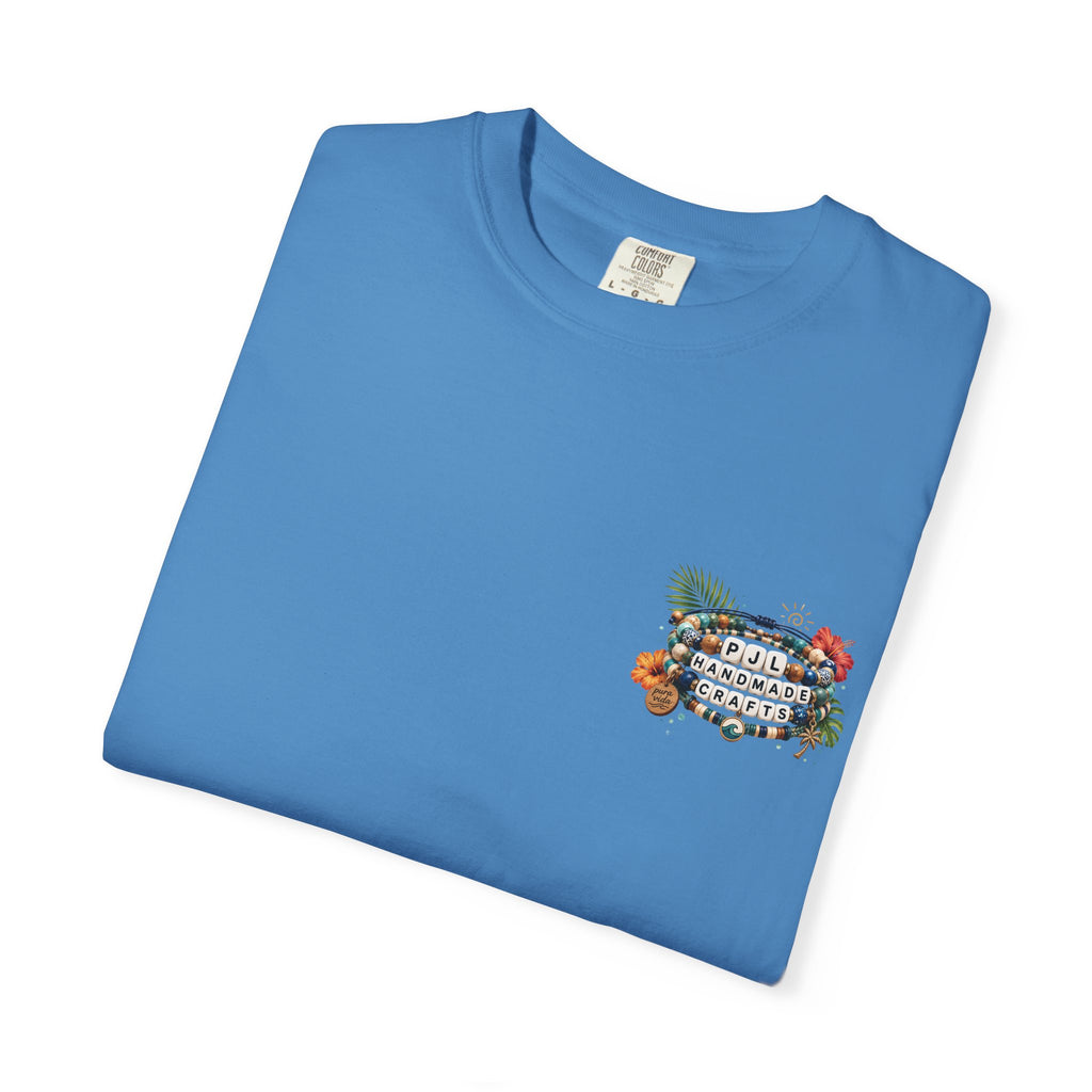 PJL Handmade Crafts Beaded Logo T-Shirt