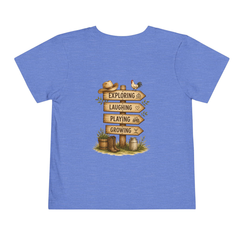 Grandkids Camp Toddler Tee — “with Nonnie & Papa G” Farm Adventure Shirt