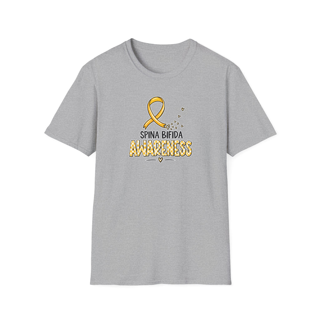 Spina Bifida Awareness T-Shirt — Gold Ribbon Support Tee