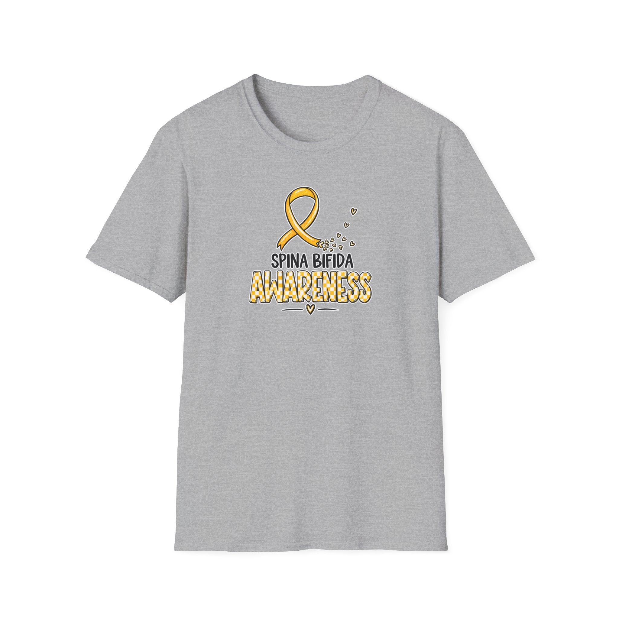 Spina Bifida Awareness T-Shirt — Gold Ribbon Support Tee