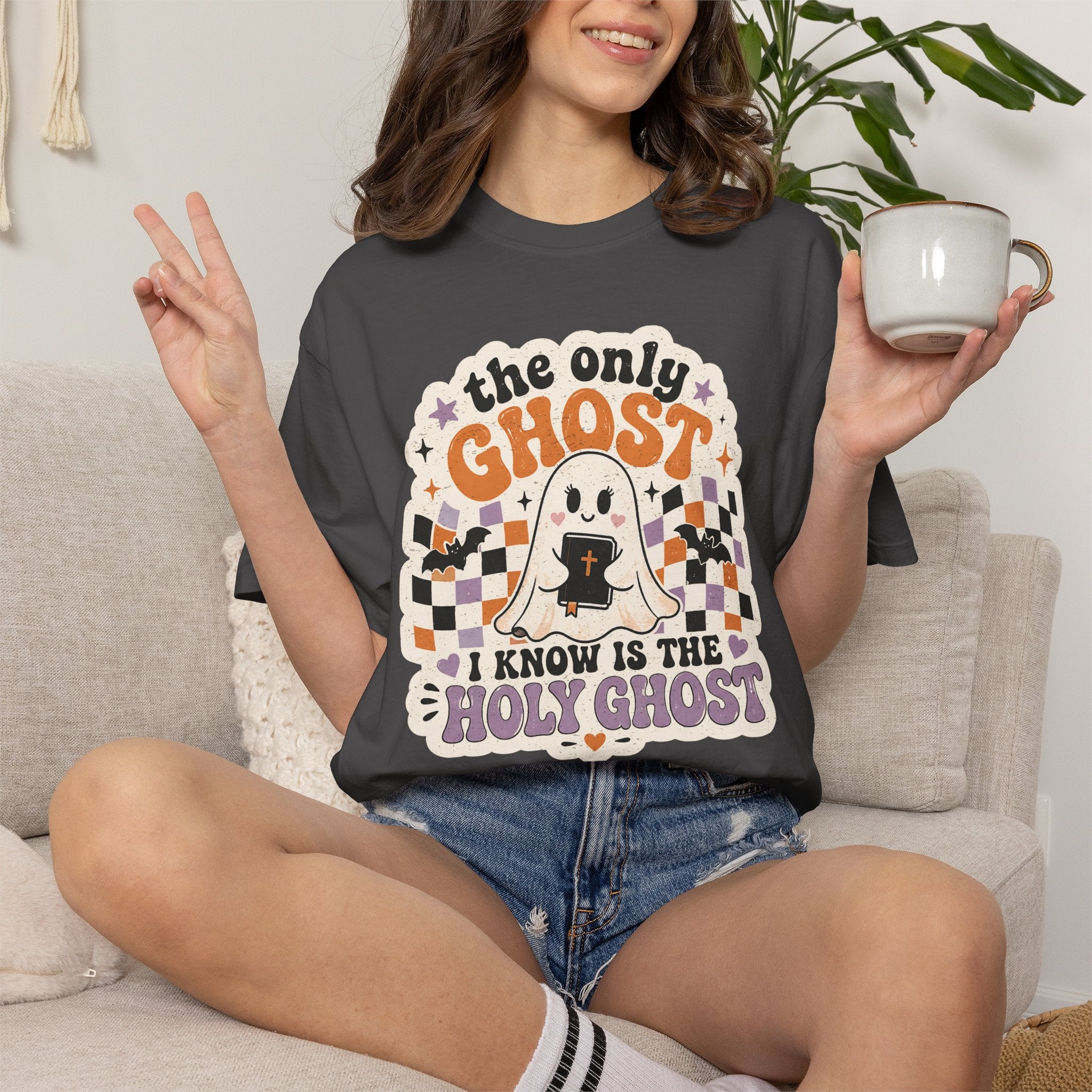 Holy Ghost Ghost Tee — "The Only Ghost I Know Is The Holy Ghost" Christian Halloween T-Shirt