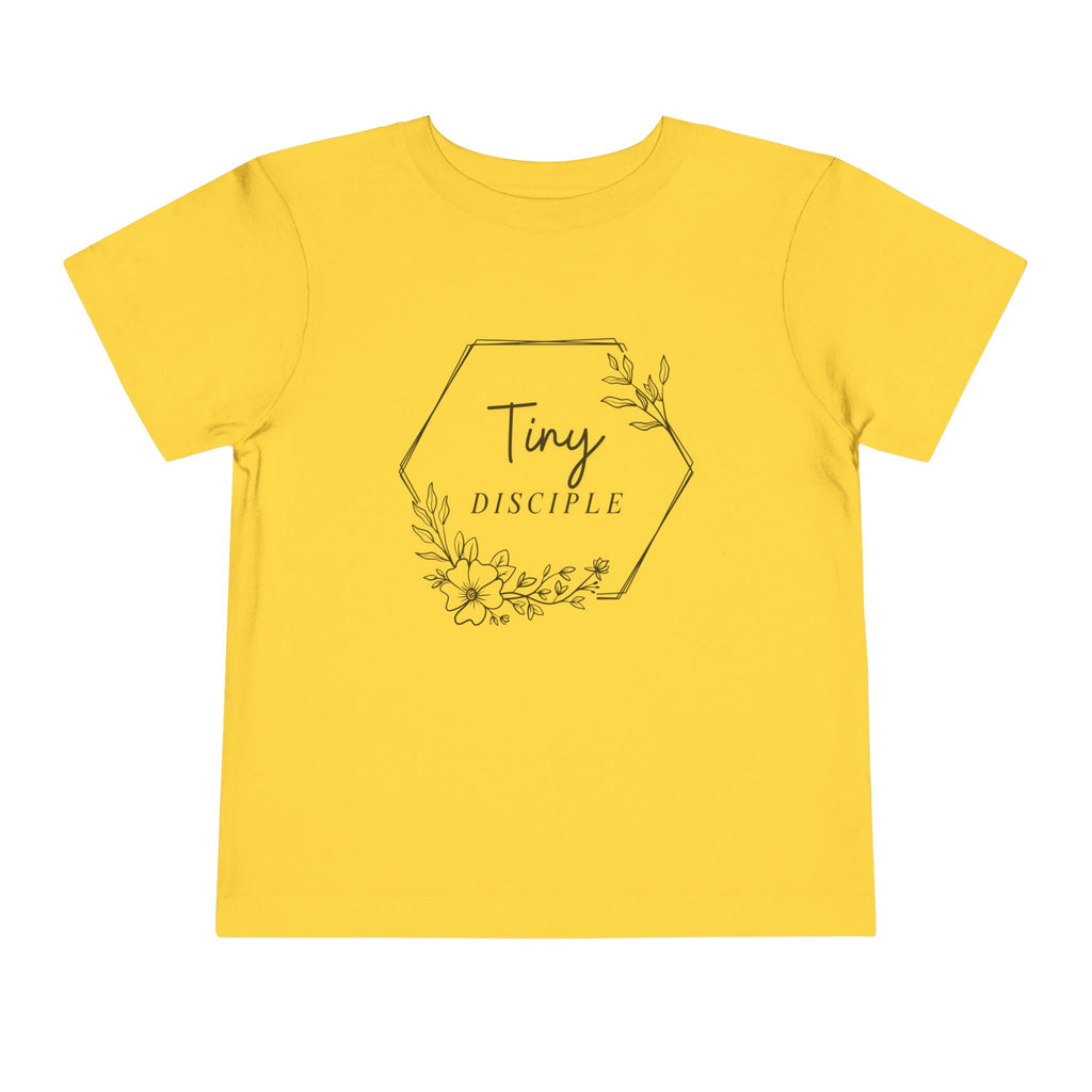 Toddler Tee - "Tiny Disciple" Floral Christian Baby Shirt