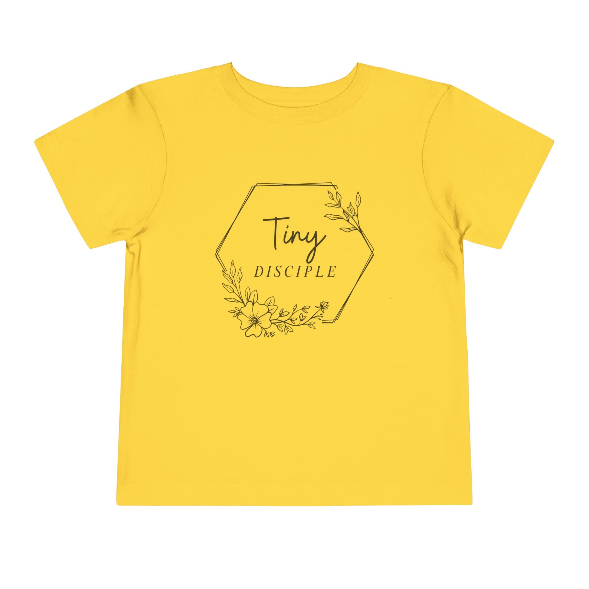 Toddler Tee - "Tiny Disciple" Floral Christian Baby Shirt