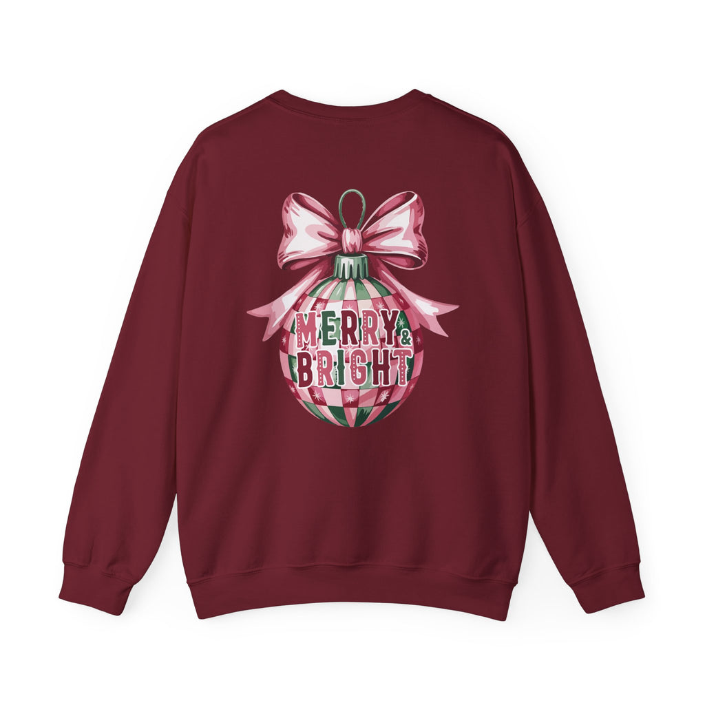 Holiday Patchwork Crewneck Sweatshirt — Merry & Bright