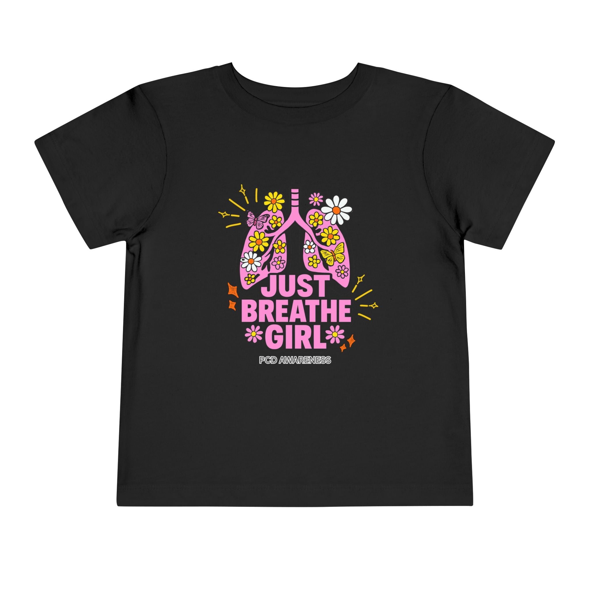 Toddler Tee - Just Breathe Girl for PCD Awareness