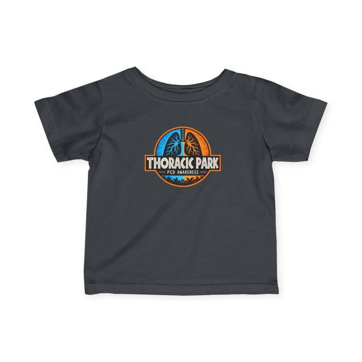 Infant Tee — "Thoracic Park" Baby T‑Shirt (Cute Dinosaur Medical Humor)