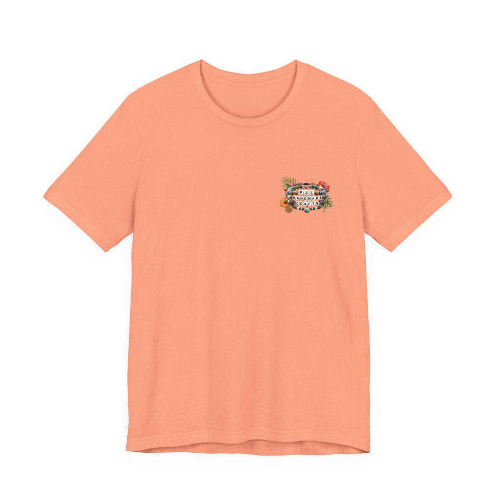 PJL Handmade Crafts Beaded Logo T-Shirt
