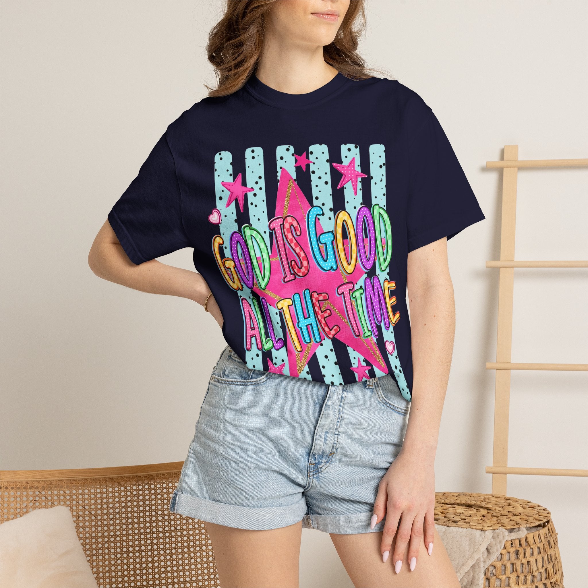 God Is Good All The Time T-Shirt — Bright Faith Graphic Tee