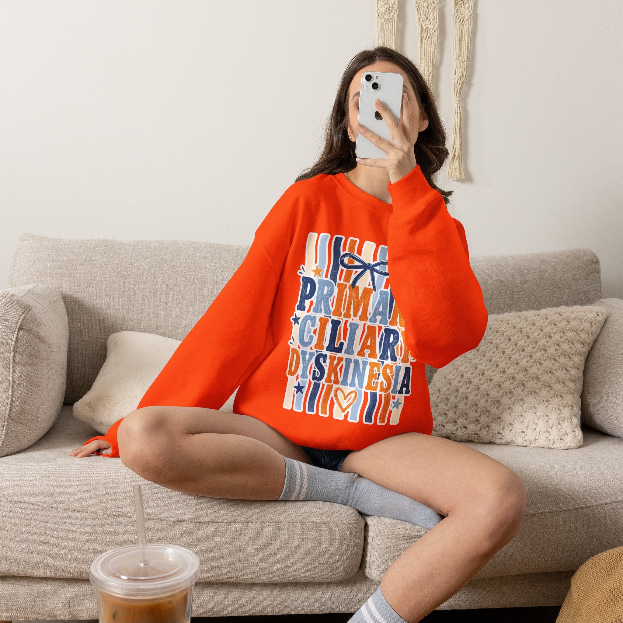 Primary Ciliary Dyskinesia Awareness Crewneck Sweatshirt