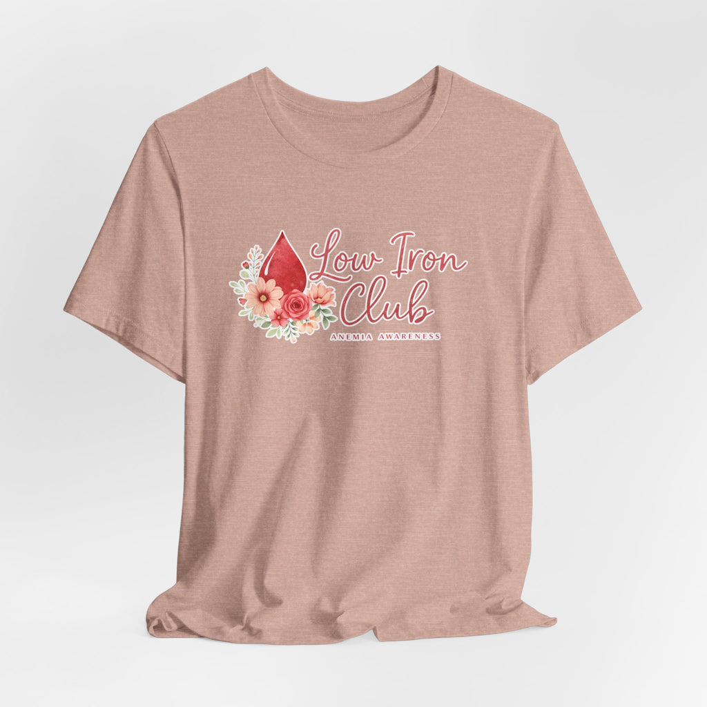 Low Iron Club Tee — Women’s Anemia Awareness Floral Shirt