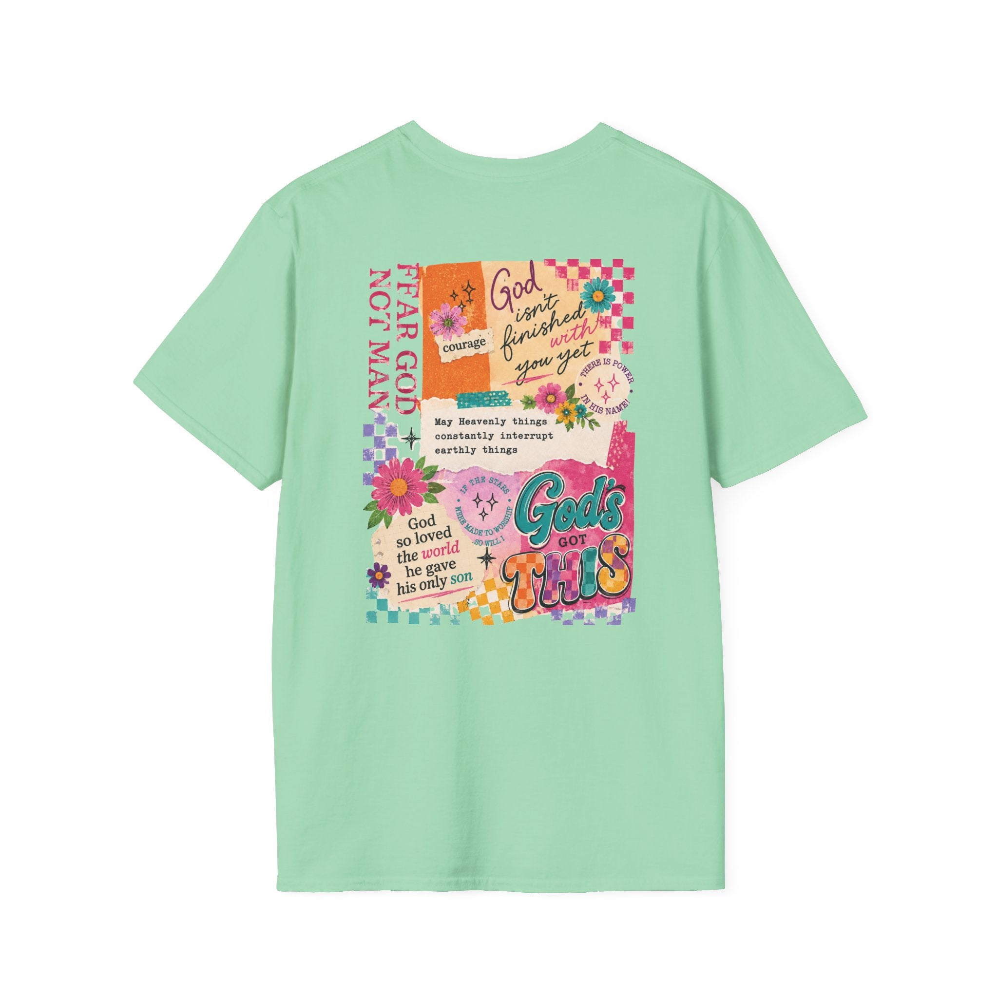 Christian T-Shirt — "God so loved the world he gave his only son" Pocket Design