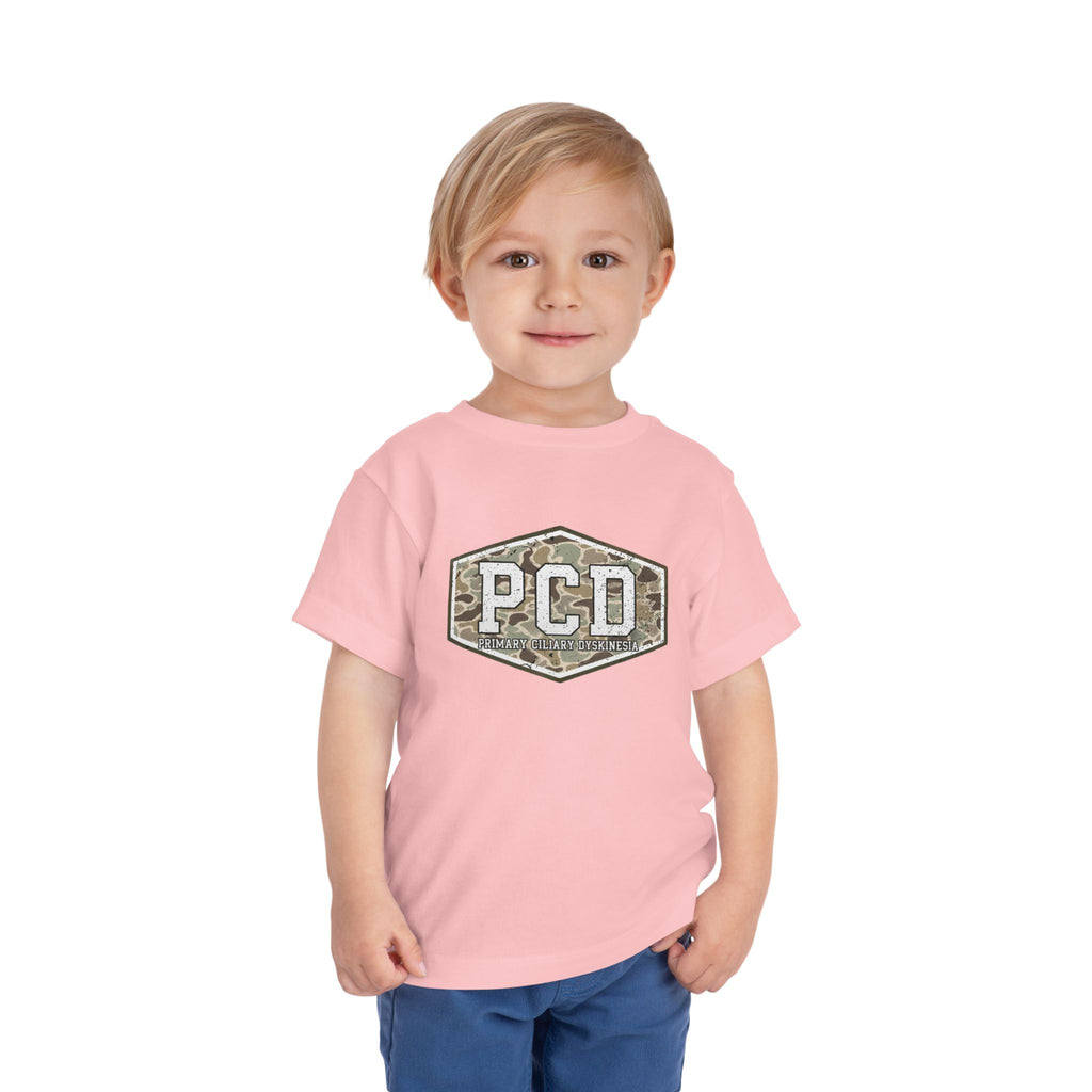 Toddler PCD Camo Logo T-Shirt — Primary Ciliary Dyskinesia Awareness Tee