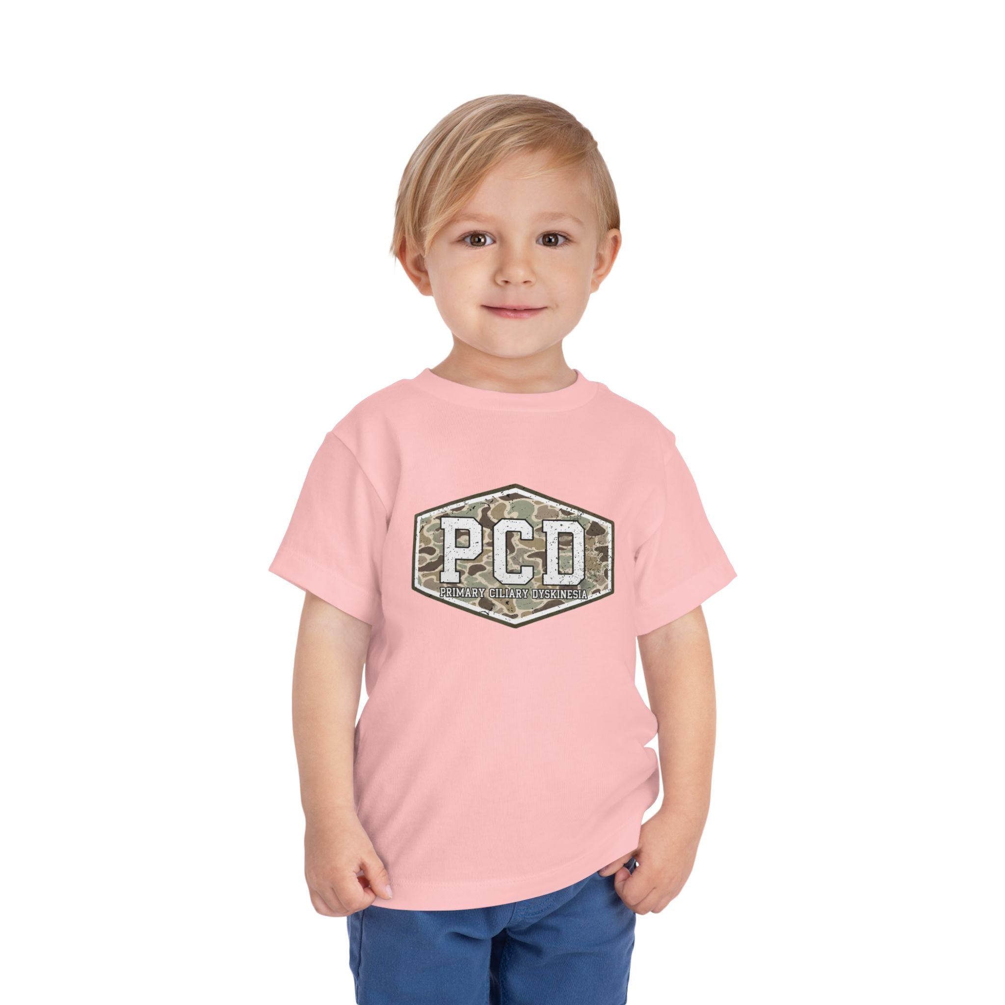 Toddler PCD Camo Logo T-Shirt — Primary Ciliary Dyskinesia Awareness Tee