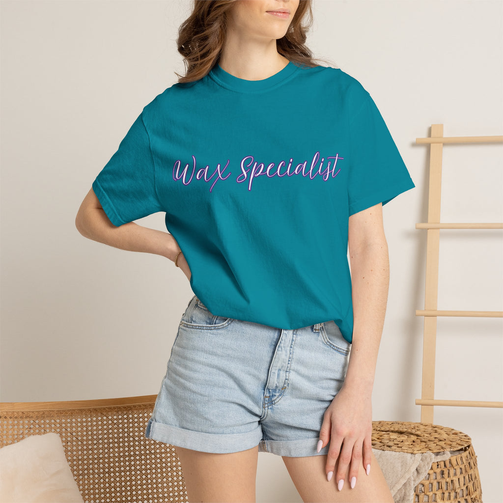 Wax Specialist T-Shirt — Lavender Script Tee