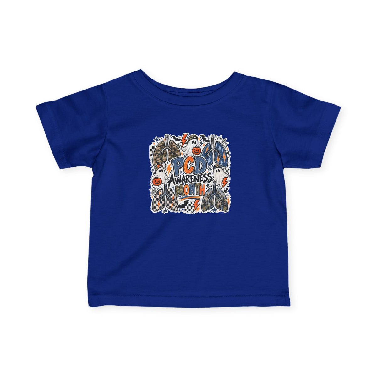Infant Tee — PCD Awareness Month Pumpkin Ghosts Design