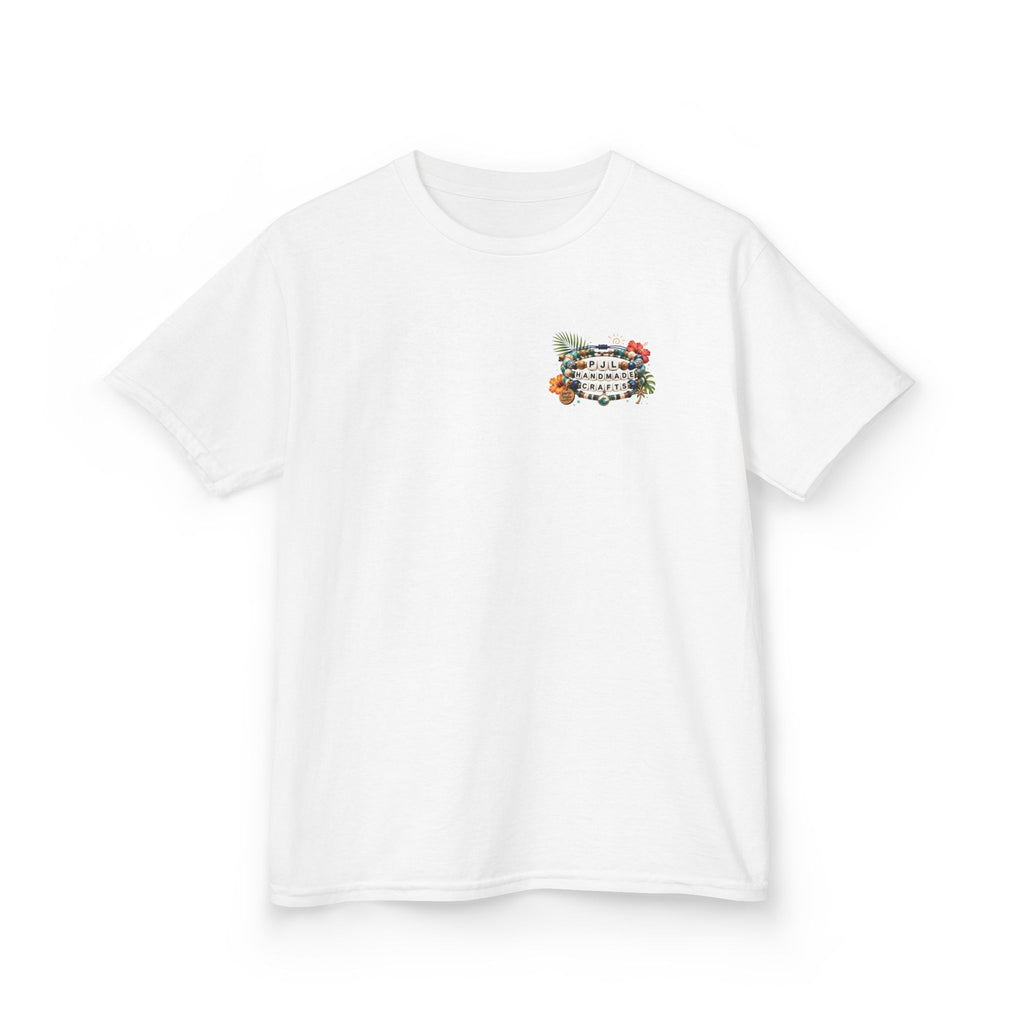 Kids Tee — PJL Handmade Crafts Tropical Floral Logo