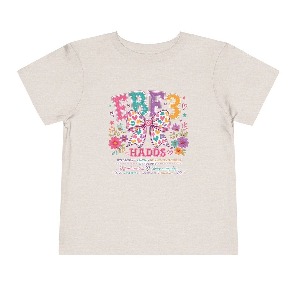 Toddler Tee — Colorful EBF3 HADDs Awareness Bow Design