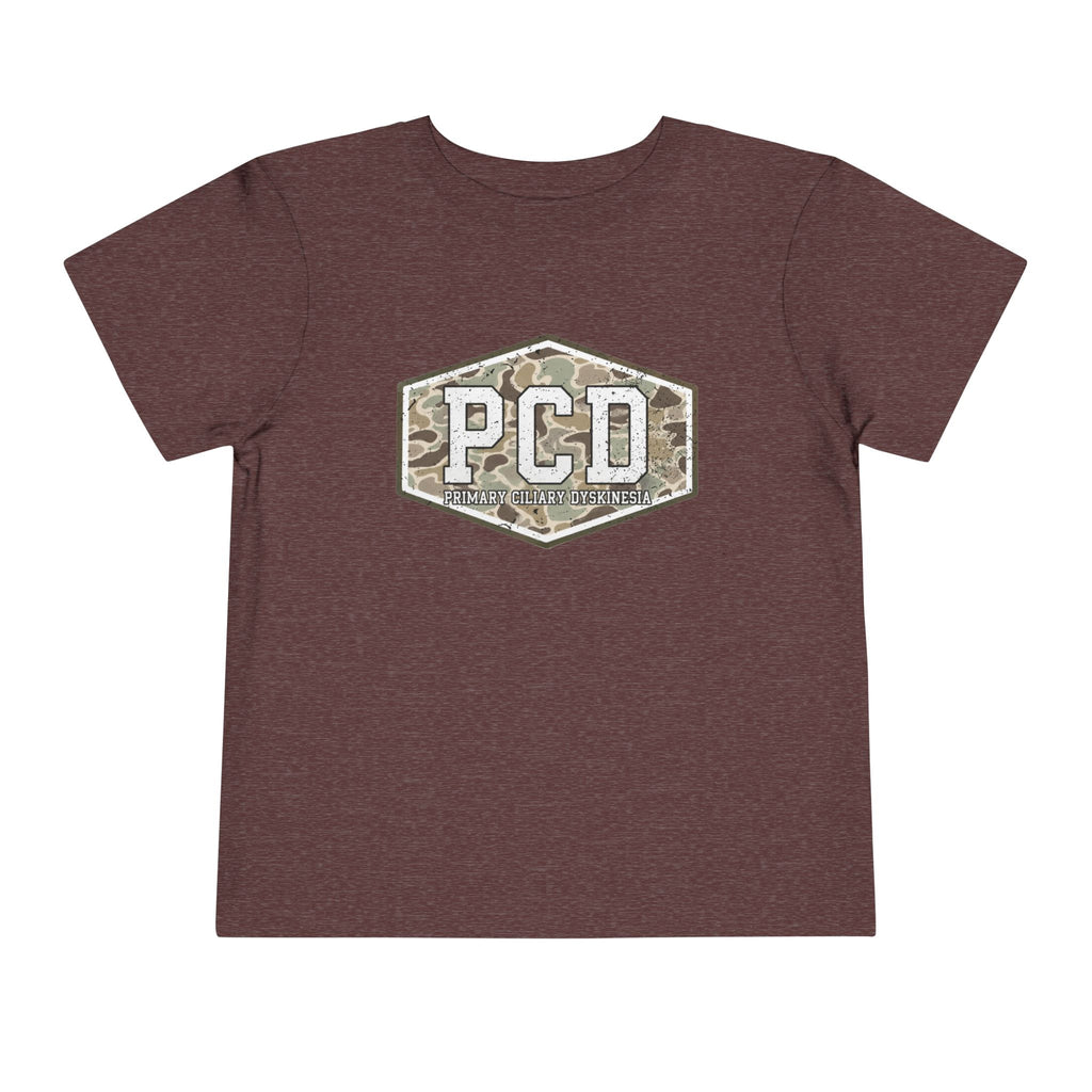 Toddler PCD Camo Logo T-Shirt — Primary Ciliary Dyskinesia Awareness Tee