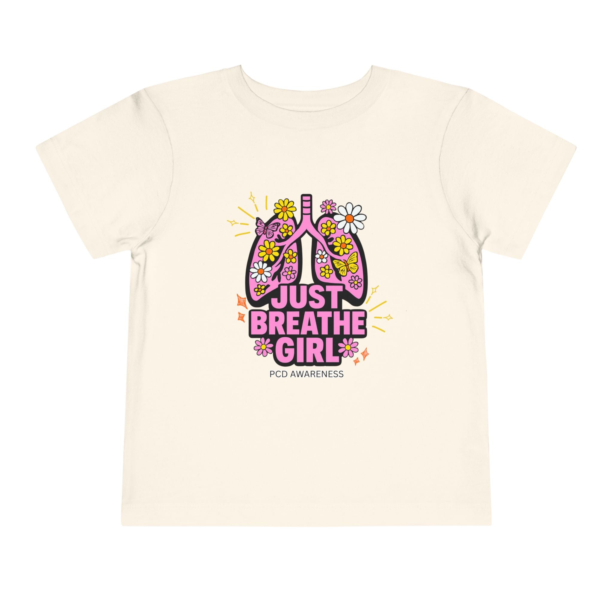 Toddler Tee - Just Breathe Girl for PCD Awareness