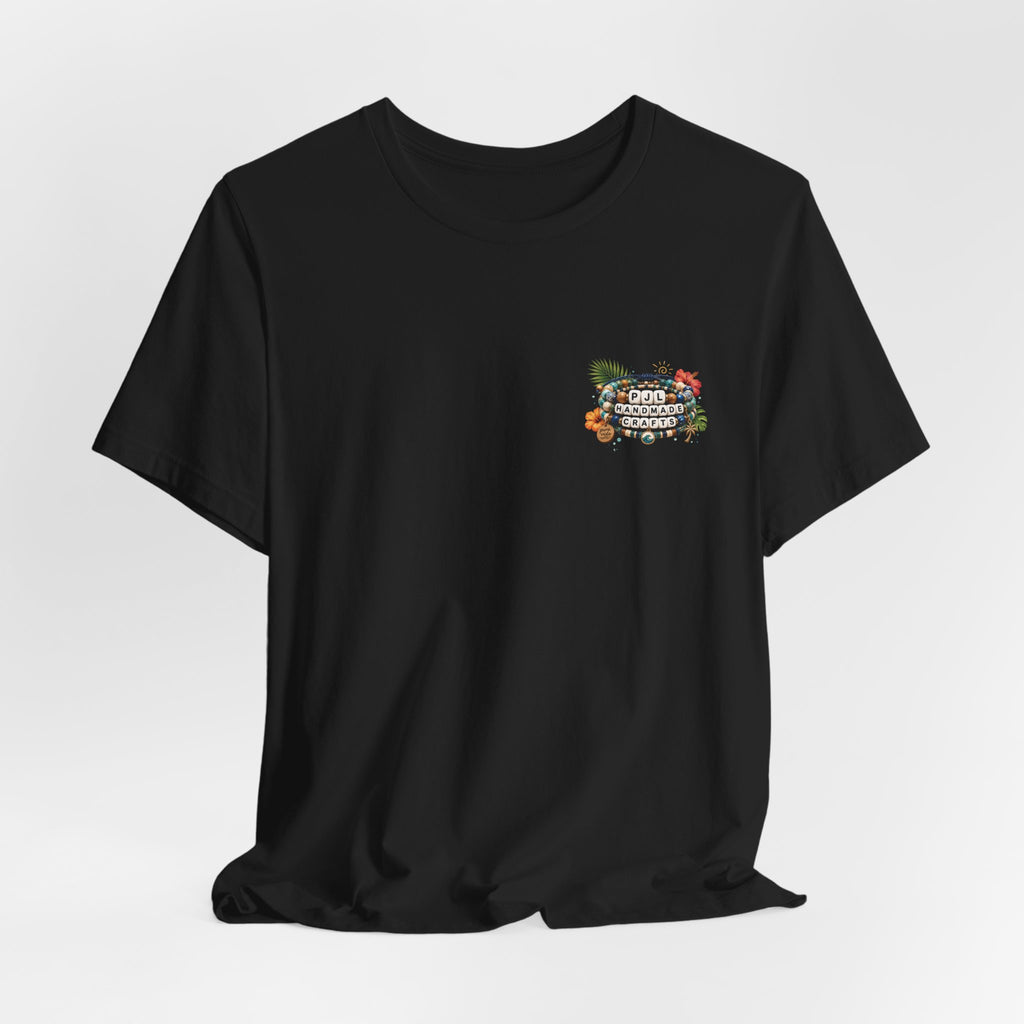 PJL Handmade Crafts Beaded Logo T-Shirt