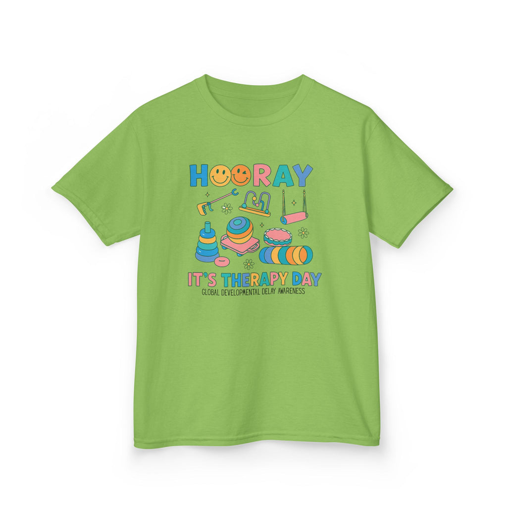 Kids T‑Shirt “Hooray It's Therapy Day” — GDD Awareness