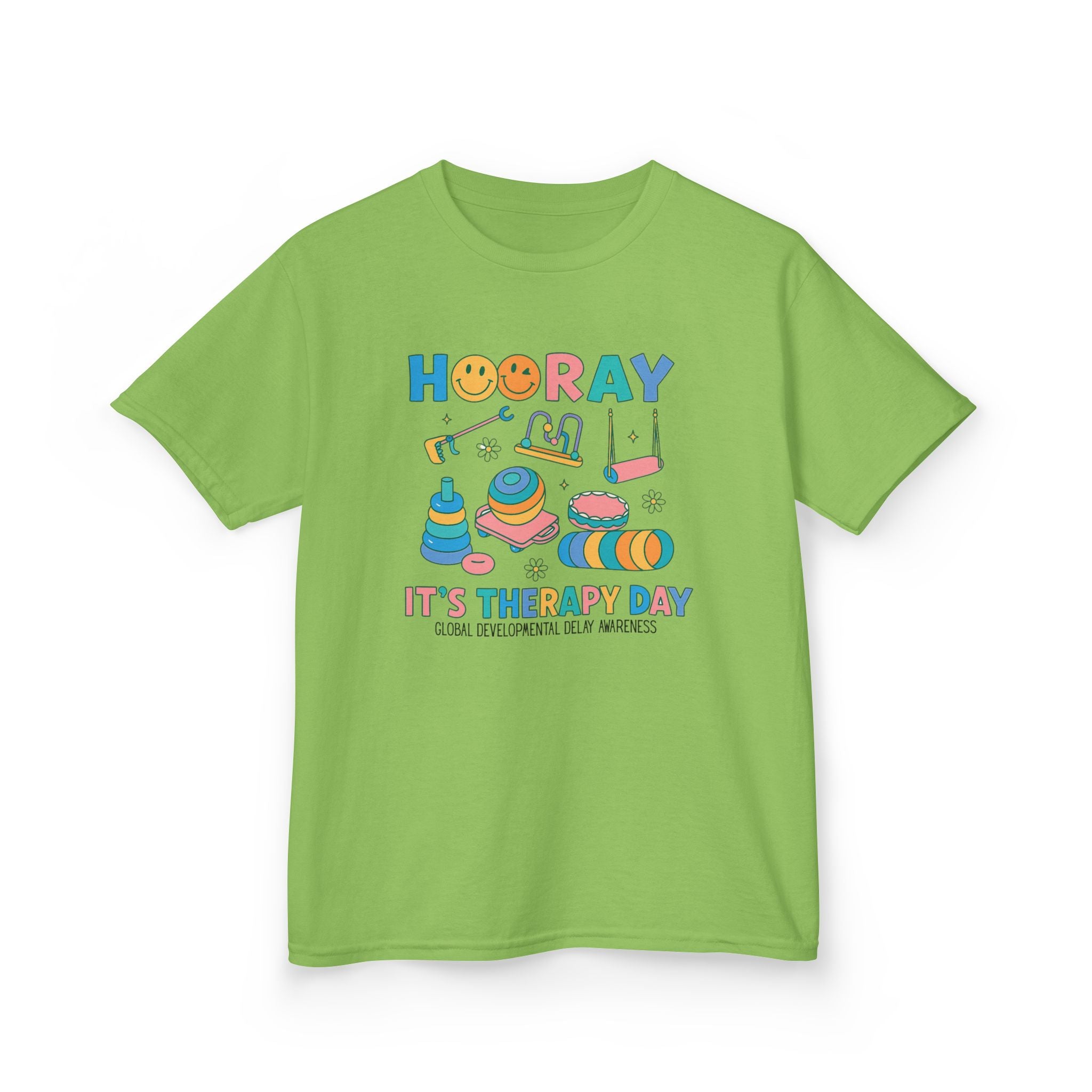 Kids T‑Shirt “Hooray It's Therapy Day” — GDD Awareness