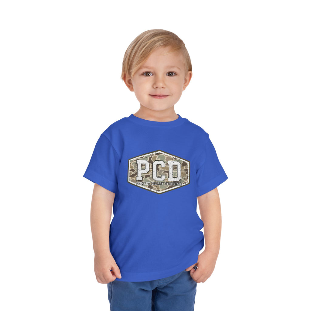 Toddler PCD Camo Logo T-Shirt — Primary Ciliary Dyskinesia Awareness Tee
