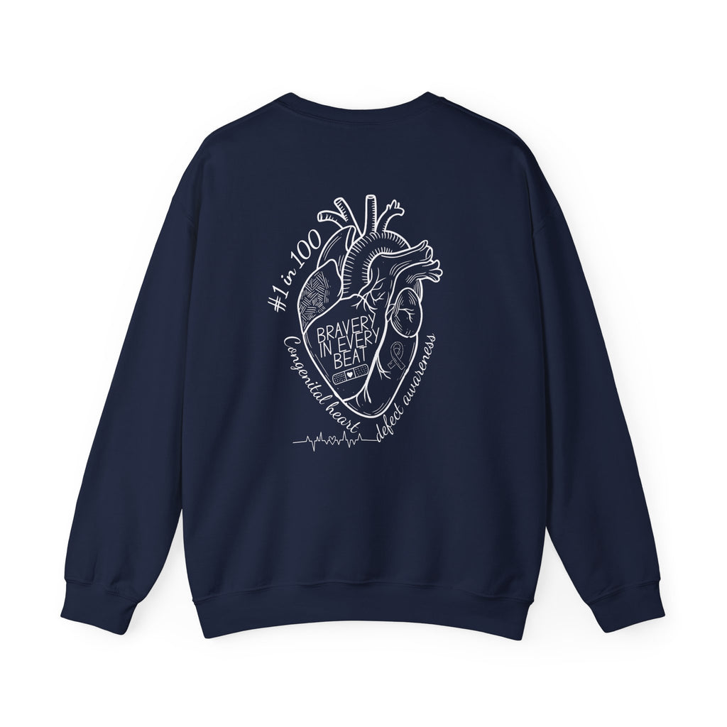 Bravery in Every Beat CHD CREWNECK