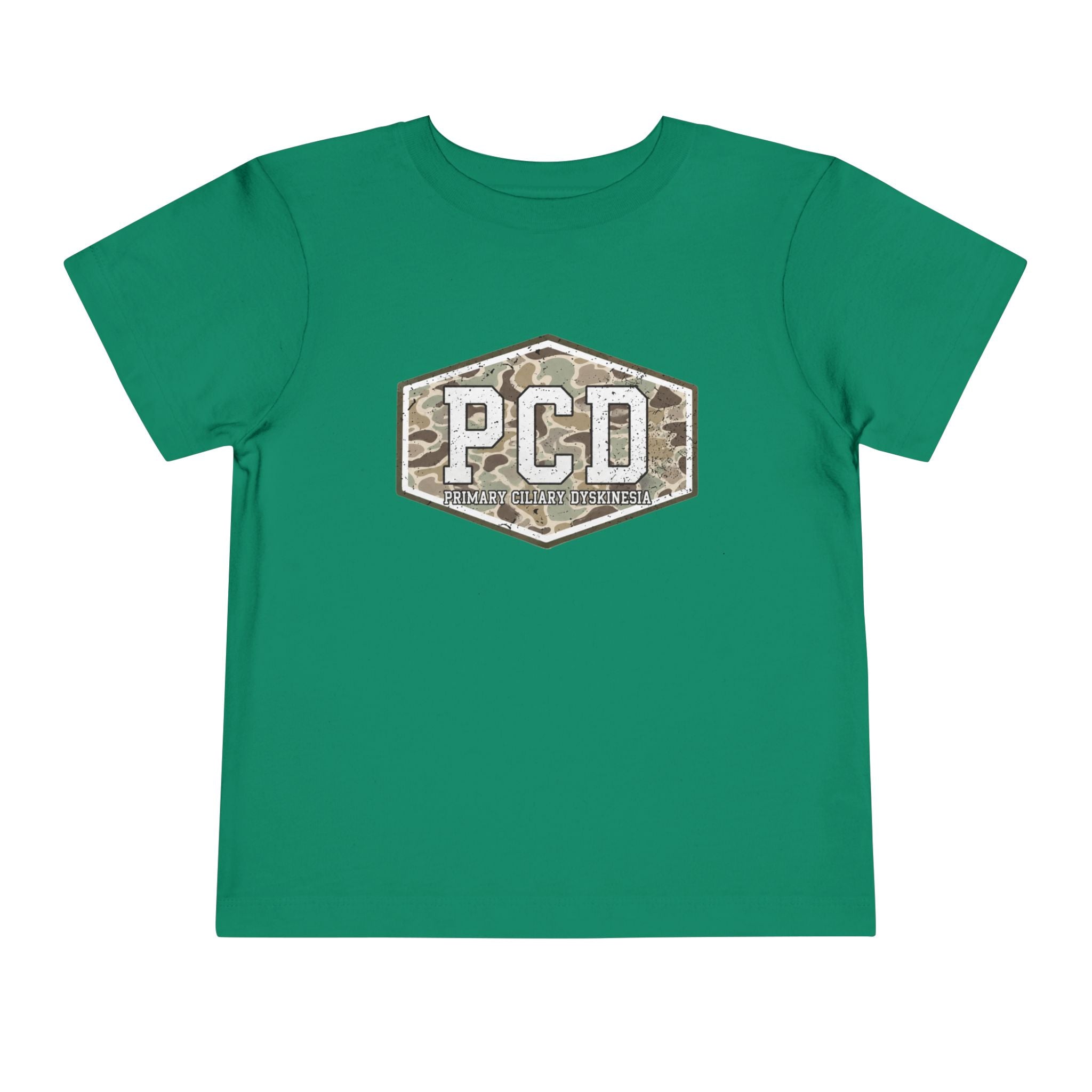 Toddler PCD Camo Logo T-Shirt — Primary Ciliary Dyskinesia Awareness Tee