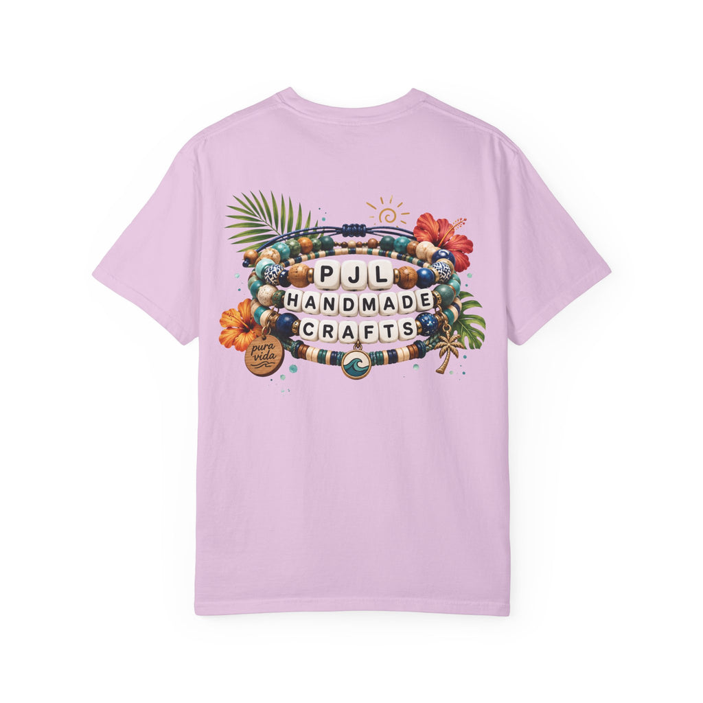 PJL Handmade Crafts Beaded Logo T-Shirt