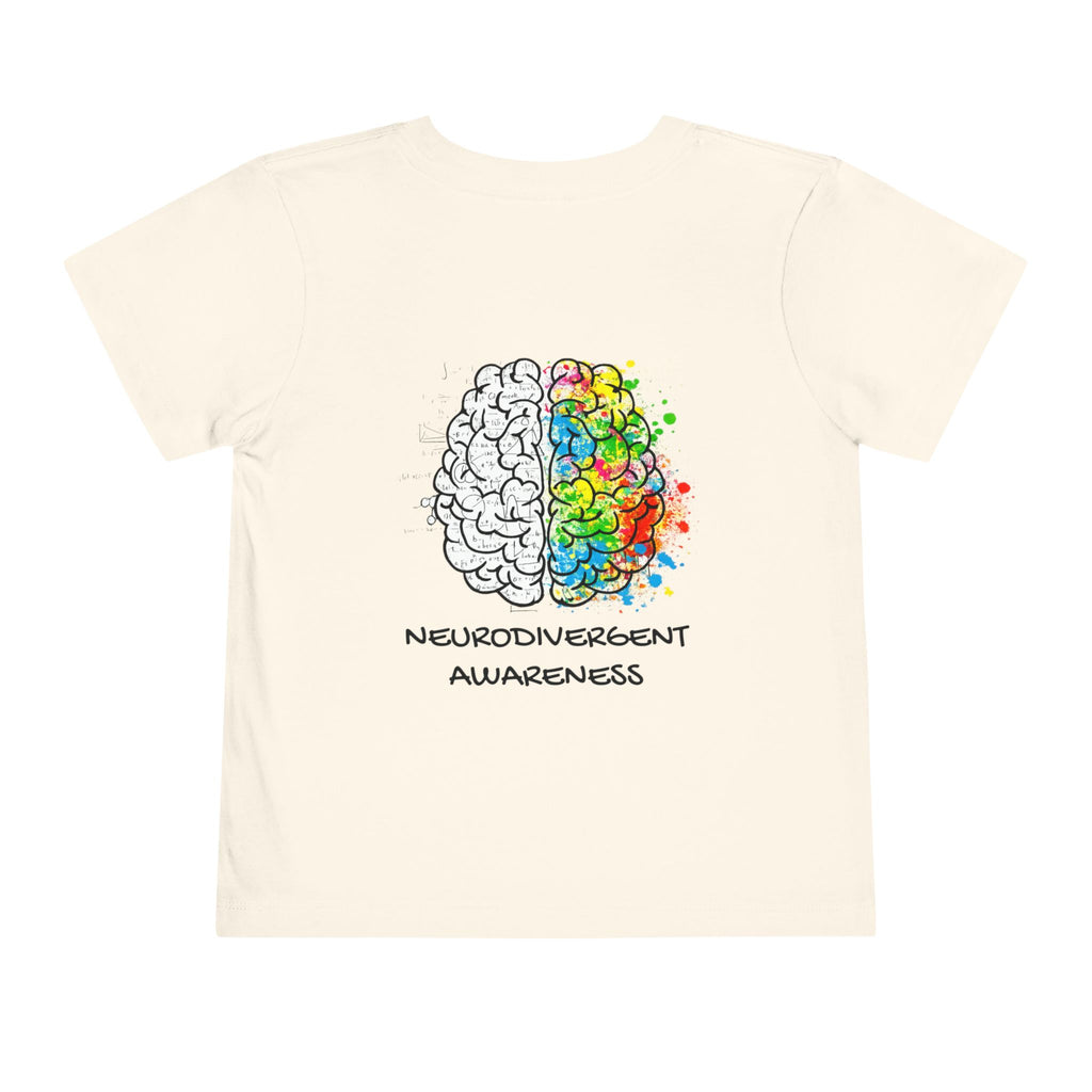 Toddler Neurodivergent Awareness T-Shirt — Colorful Brain Design