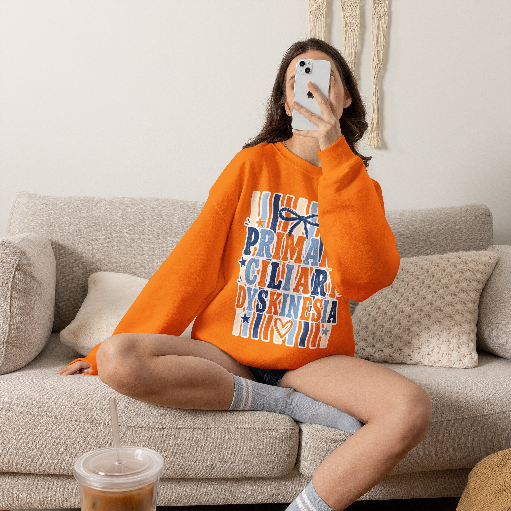 Primary Ciliary Dyskinesia Awareness Crewneck Sweatshirt