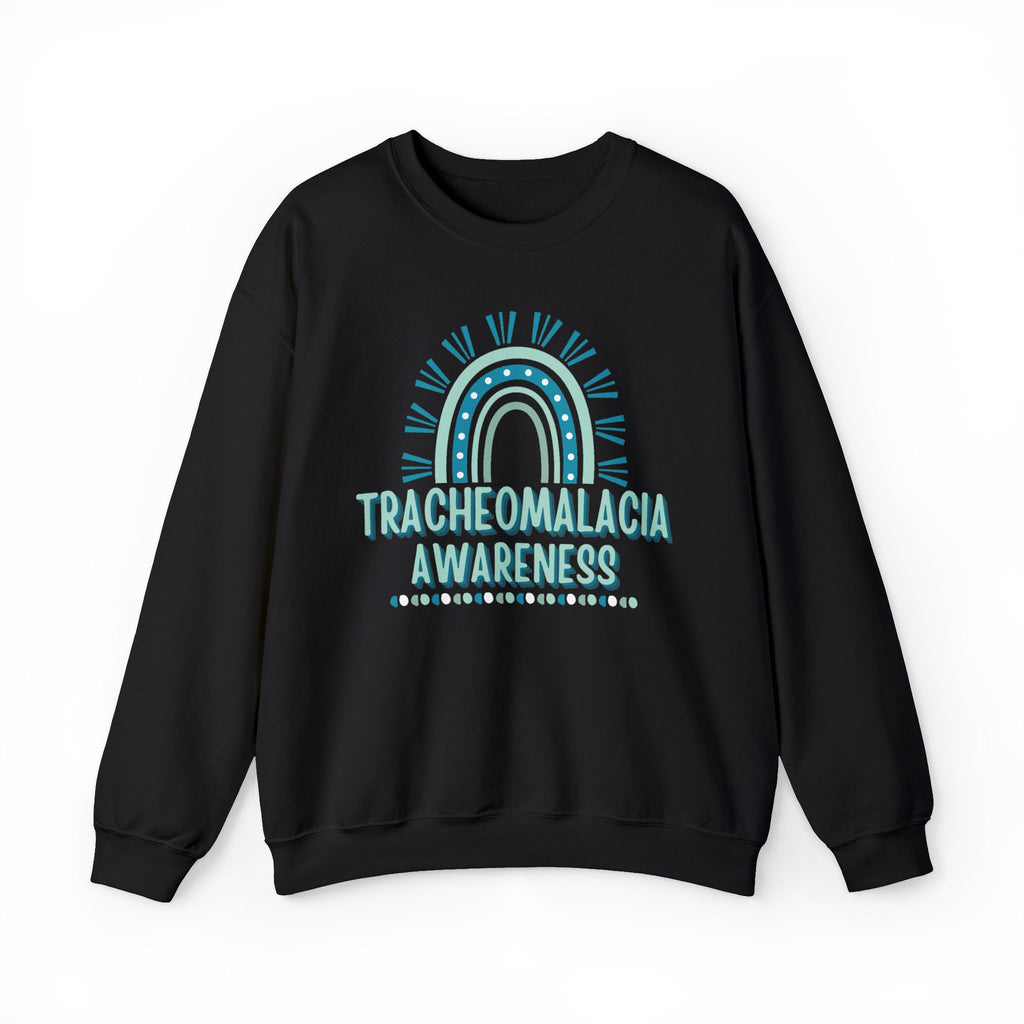 Tracheomalacia Awareness Crewneck — Teal Rainbow Support