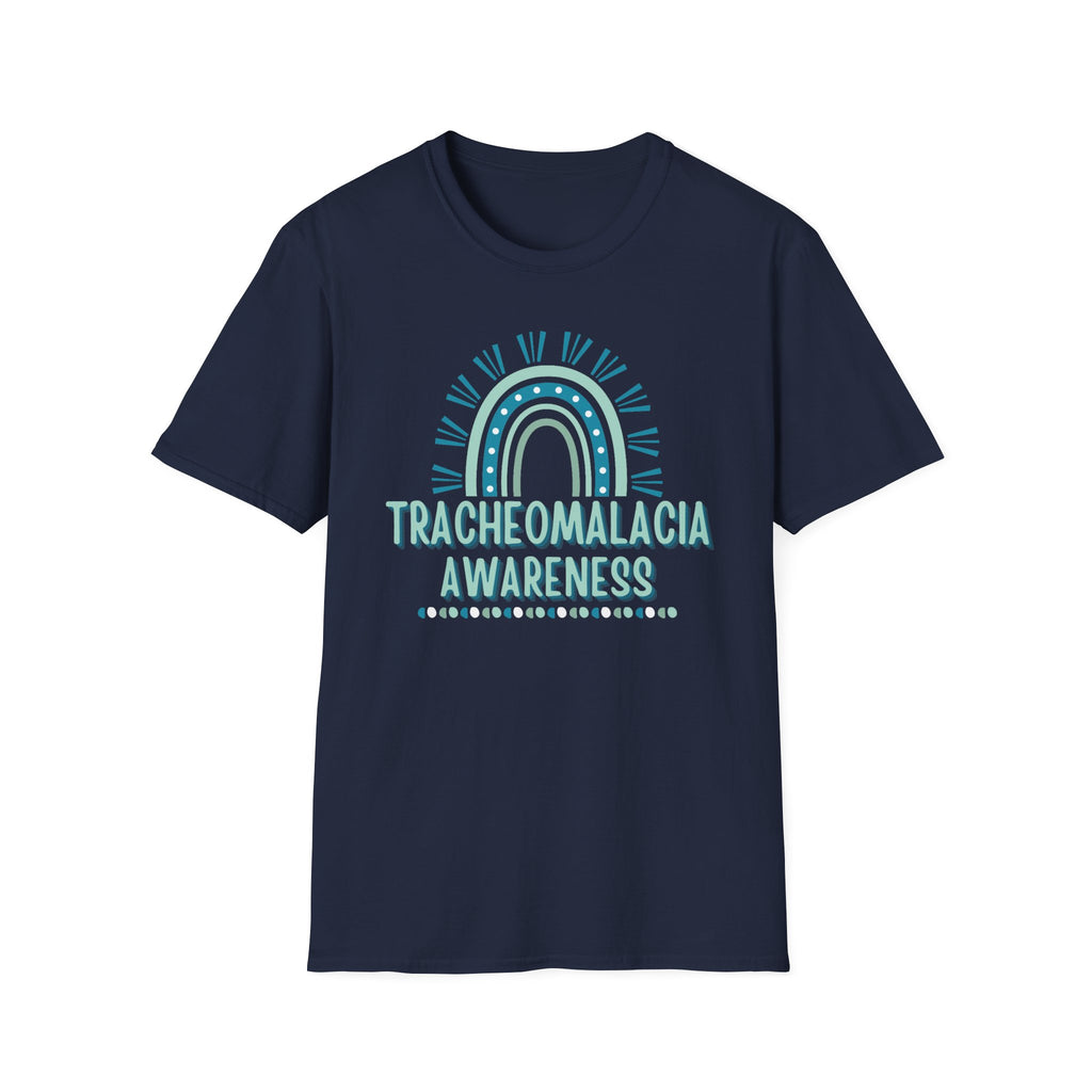 Tracheomalacia Awareness T-Shirt — Teal Rainbow Support Tee