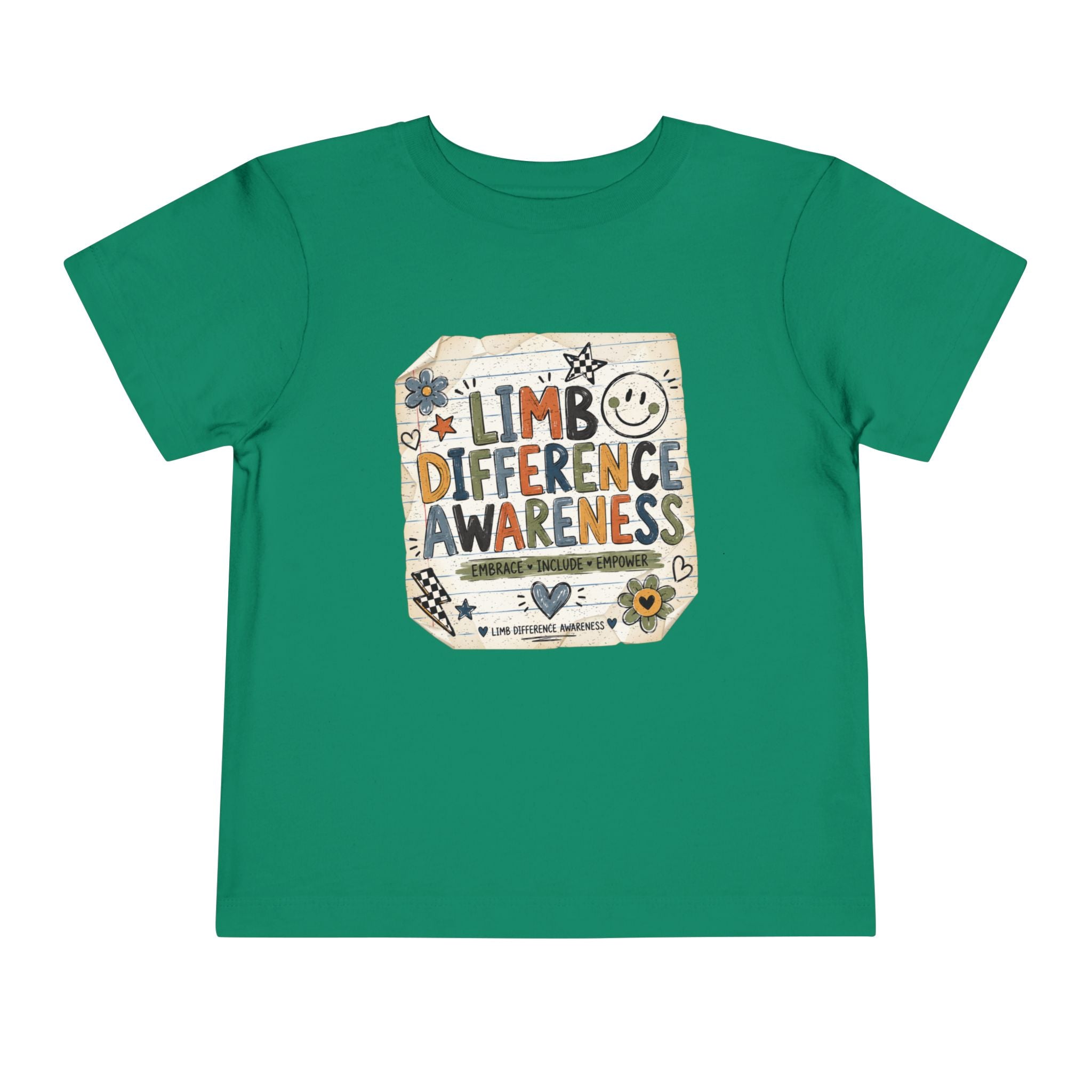 Toddler Tee — Limb Difference Awareness Cute Doodle Design