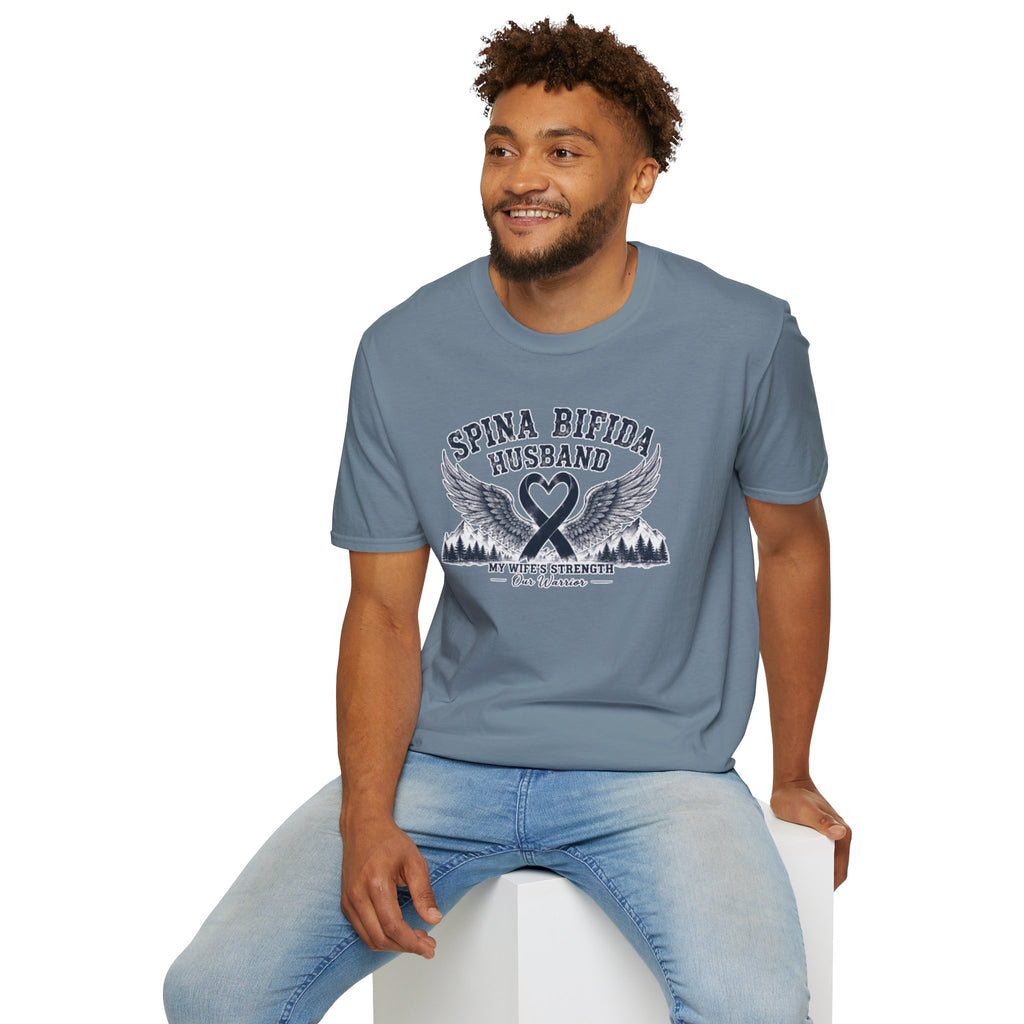 Spina Bifida Husband T-Shirt — My Wife’s Strength Support Tee