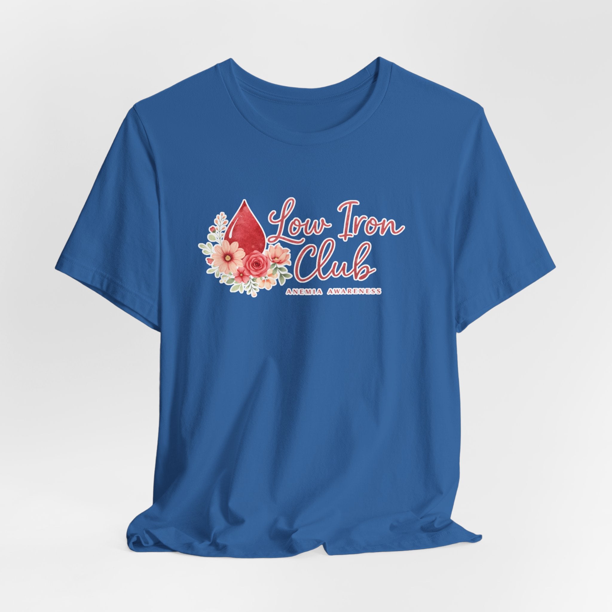Low Iron Club Tee — Women’s Anemia Awareness Floral Shirt