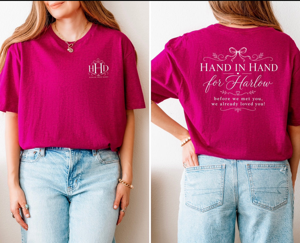 Hand in Hand for Harlow- Bow Tee