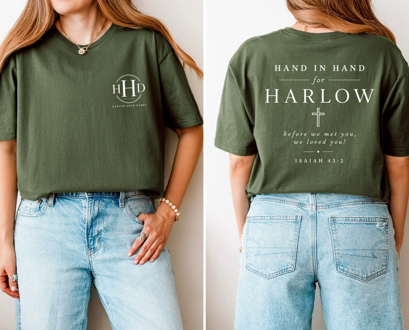 Hand in Hand for Harlow -unisex tee